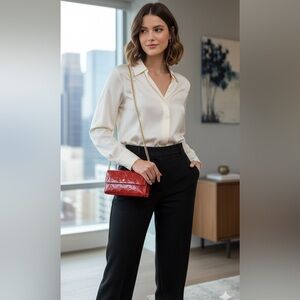 2006 authentic Louis Vuitton International wallet in red vernis leather